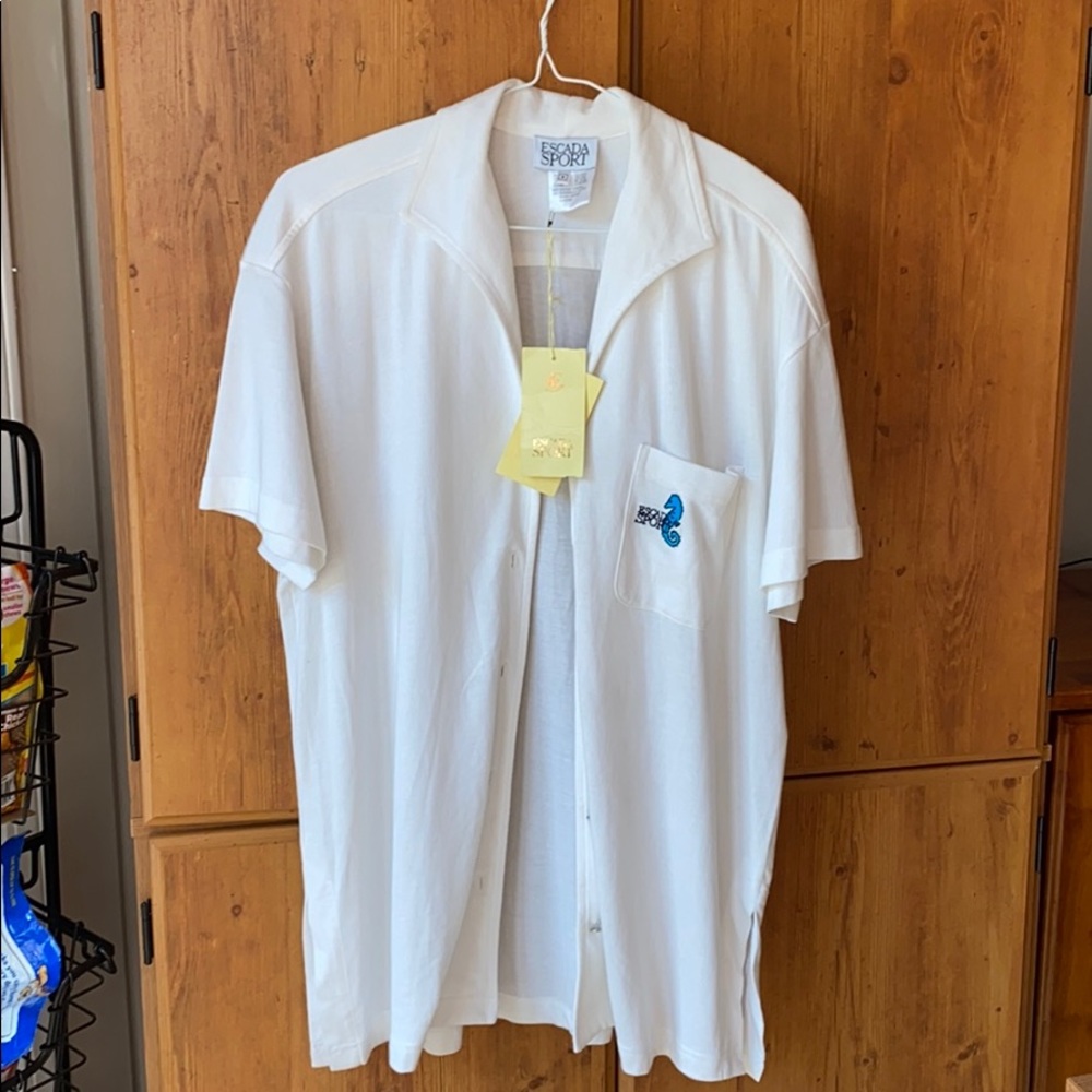 NWT Escalated Sport White Button Up Oversize Shirt